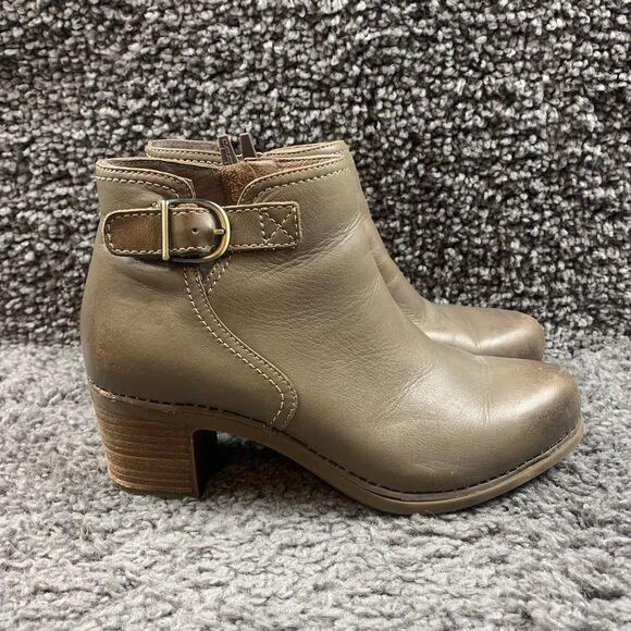 Dansko Henley Taupe Burnished Calf Women's Ankle Boots size EU 38 US 7.5-8 - Picture 3 of 8